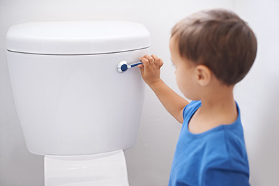 kid flushing