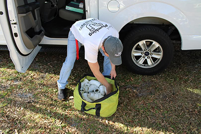 getting ready to repair sewer line